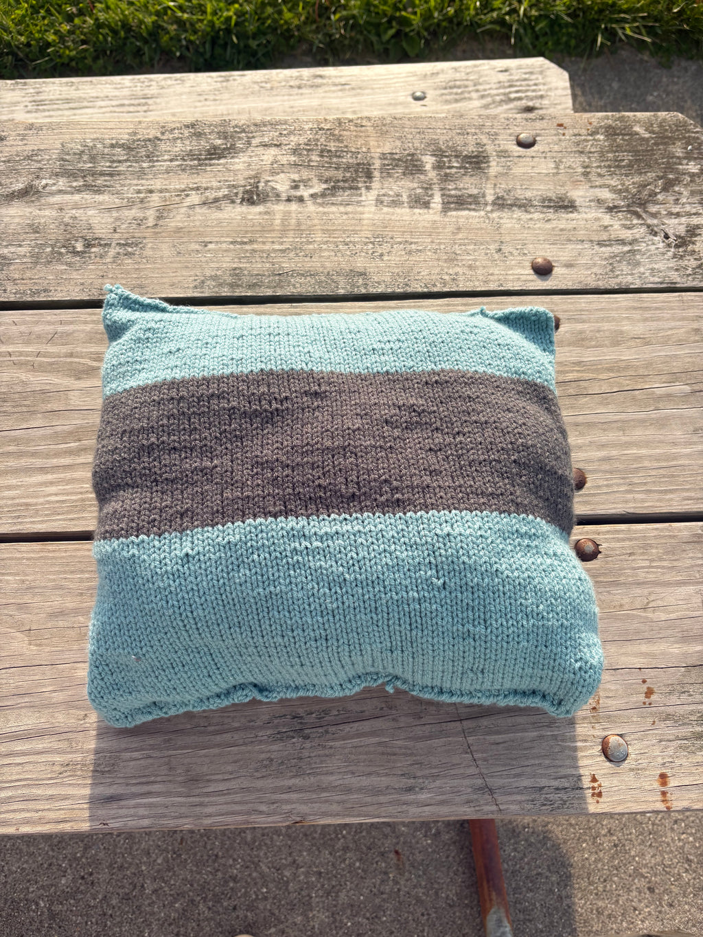 Throw Pillow | Blue & Gray