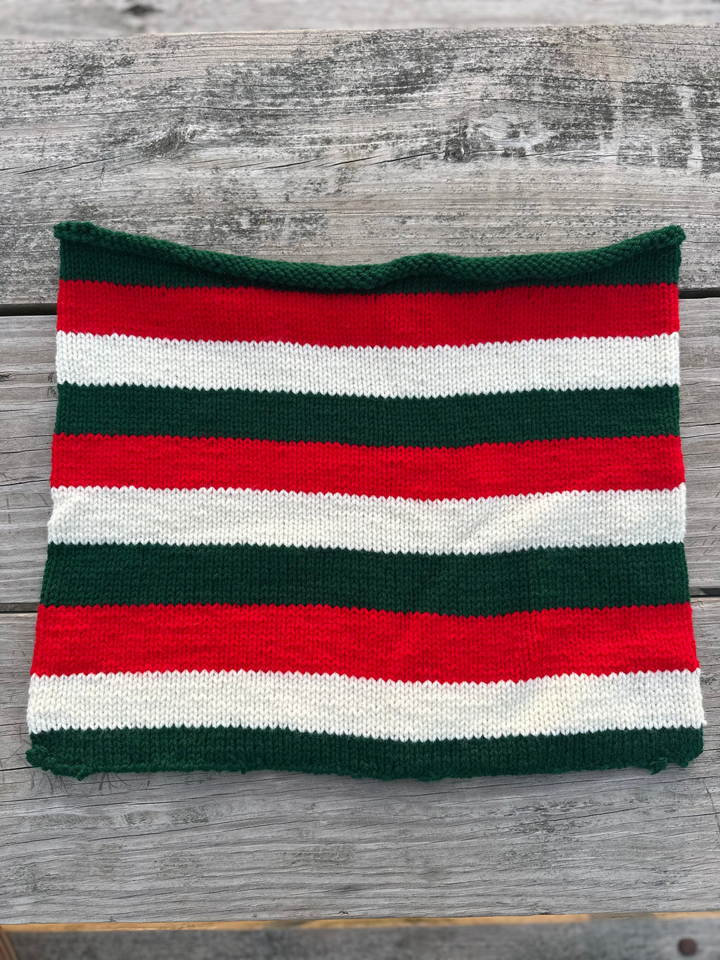 Throw Pillow | Green, Red & White