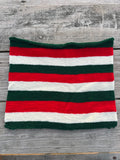 Throw Pillow | Green, Red & White